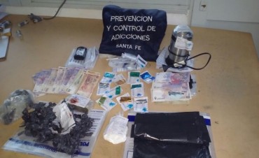 Polic&iacute;a antinarc&oacute;ticos secuestr&oacute; m&aacute;s de 300 gramos de marihuana y coca&iacute;na en Santa Fe