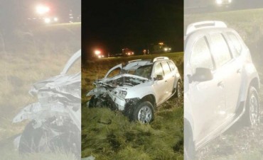 Fuerte choque en la autopista Santa Fe - Rosario