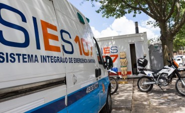 Agredieron a un chofer de una ambulancia del SIES 107 