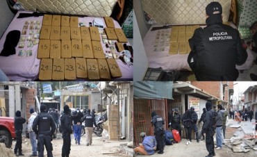 Mega operativo anti narco en Buenos Aires