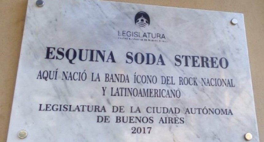 Reemplazaron la placa de Soda Stereo