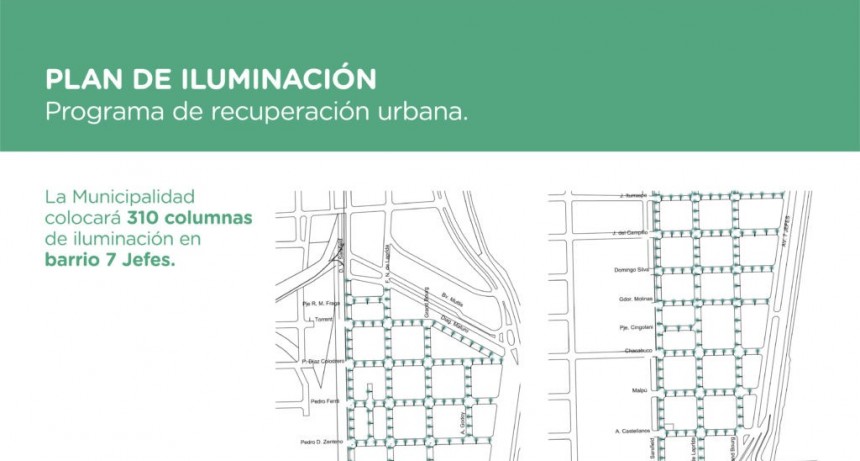 La Municipalidad licit&oacute; el nuevo sistema de iluminaci&oacute;n para barrio 7 Jefes