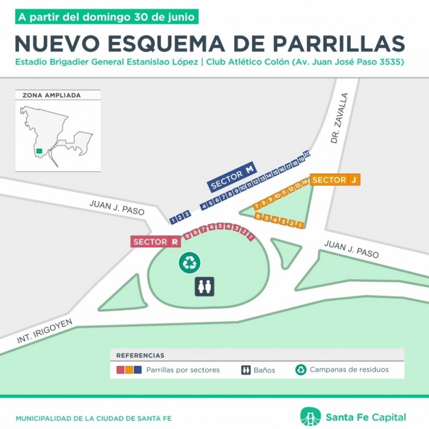 Previas en Col&oacute;n y Uni&oacute;n: reordenan los puestos de comida