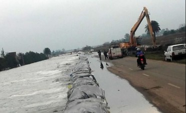 Corte total en la ruta 90 por el desborde de la laguna de Melincué