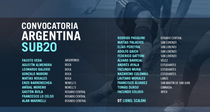 Se confirmó la lista del Sub 20 con las figuras que no le garantizaban a Sampaoli