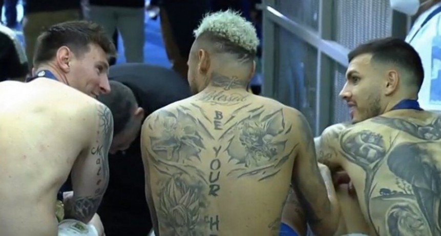 Messi, Paredes y Neymar: encuentro de amigos tras la final