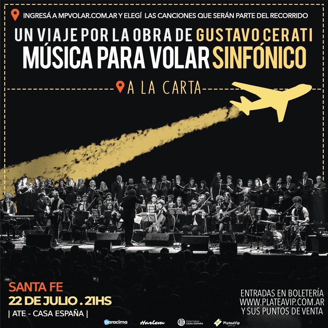 Música para Volar presenta un concierto sinfónico “a la carta“ con canciones de Gustavo Cerati