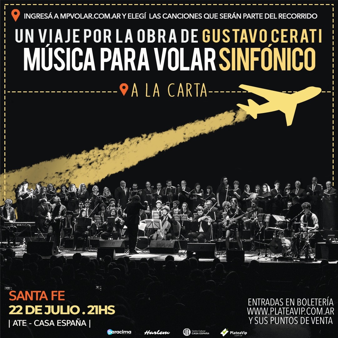 Mu?sica para Volar presenta un concierto sinfo?nico &ldquo;a la carta&ldquo; con canciones de Gustavo Cerati