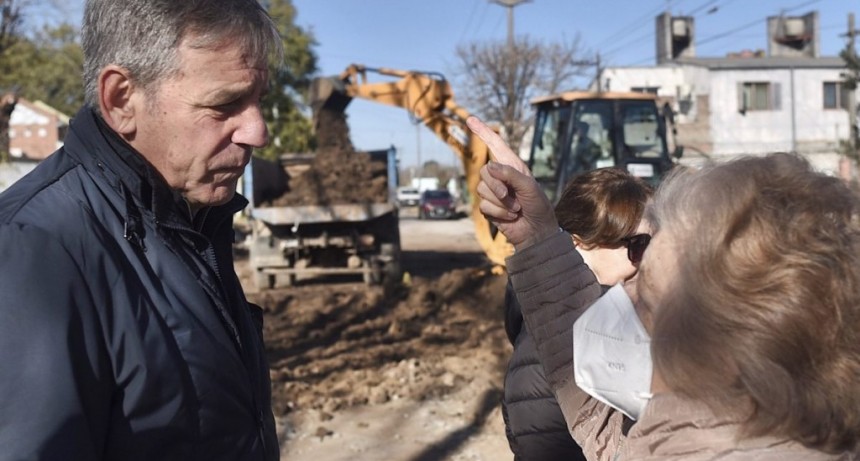 Las obras en barrio Transporte registran un avance superior al 70%