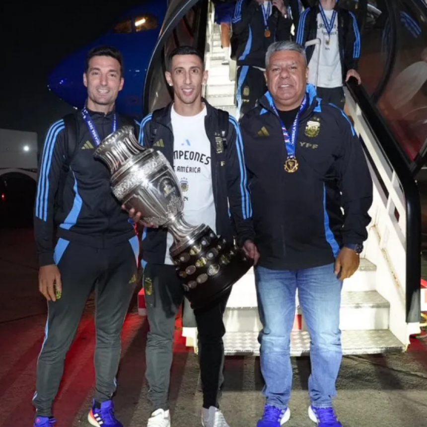 La Selecci&oacute;n Argentina lleg&oacute; al pa&iacute;s luego de conquistar la Copa Am&eacute;rica