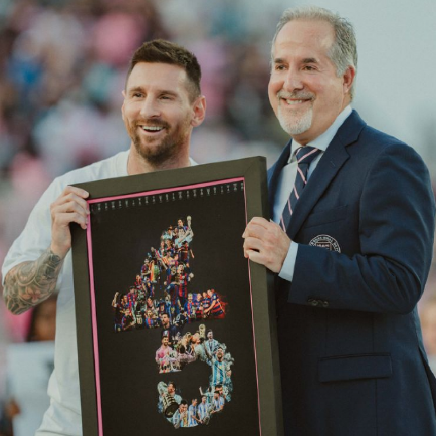 Lionel Messi fue homenajeado en el Inter Miami tras llegar a los 45 t&iacute;tulos