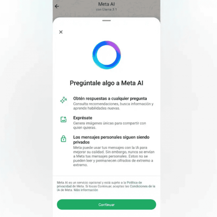 Qu&eacute; es Meta AI en WhatsApp, c&oacute;mo usarla y qu&eacute; hacer para desactivarla