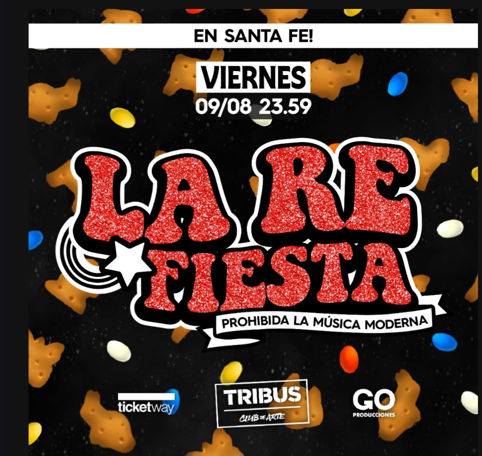La Re Fiesta llega a Santa Fe con todos los clásicos de la cumbia, reggaeton, pop de los 90’s y 00’s