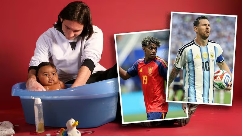 &iquest;La foto que predijo la final del Mundial? La historia de cuando Messi ba&ntilde;&oacute; a Yamal cuando era beb&eacute;
