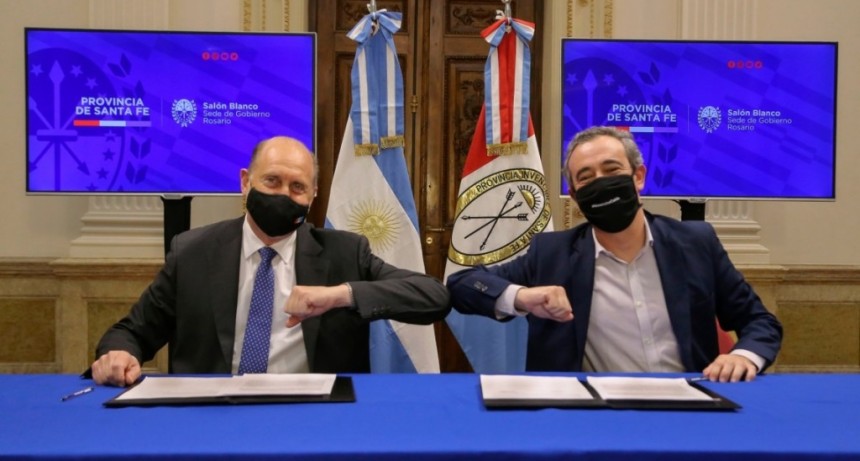Perotti y Javkin acordaron el auxilio financiero a la municipalidad de Rosario