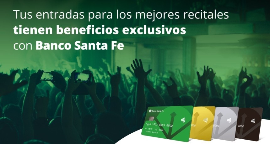 Banco Santa Fe sale de gira y tiene cuotas sin inter&eacute;s para los mejores recitales en la provincia