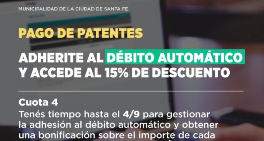 API: &uacute;ltimos d&iacute;as para adherirse al d&eacute;bito autom&aacute;tico y obtener un 15% de descuento