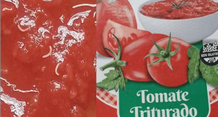 La Anmat recomend&oacute; no consumir un triturado de tomate conocido por presencia de gusanos