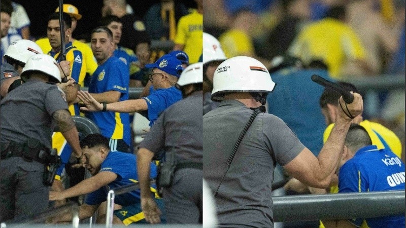 Graves incidentes con la Polic&iacute;a de Brasil tras la eliminaci&oacute;n de Central de la Libertadores: hay 5 argentinos detenidos