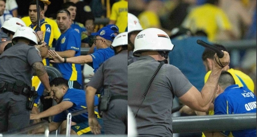 Graves incidentes con la Polic&iacute;a de Brasil tras la eliminaci&oacute;n de Central de la Libertadores: hay 5 argentinos detenidos