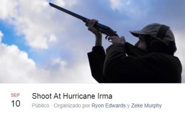 Ins贸lito: Tuvieron que pedir que no le disparen al hurac谩n Irma