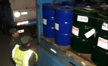 Secuestran m&aacute;s de una tonelada de acetona en Venado Tuerto