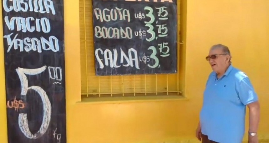 Una carnicer&iacute;a cordobesa puso sus precios en d&oacute;lares