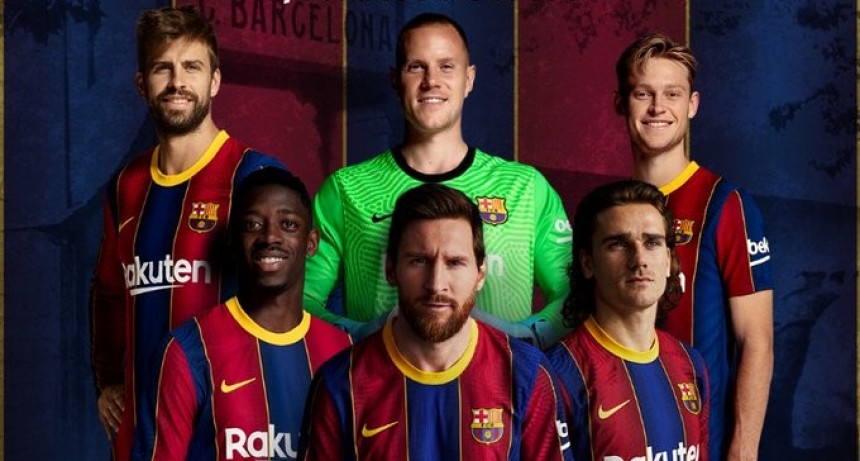 Messi aparece en la promoci&oacute;n de la nueva camiseta del Barcelona