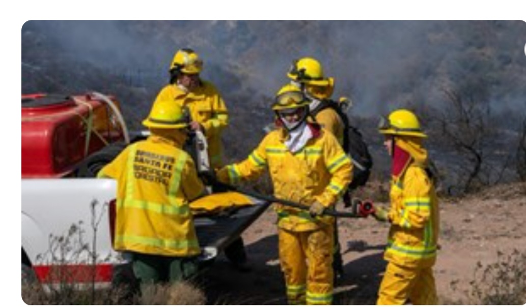 Destacan el trabajo de los brigadistas santafesinos en los incendios de Córdoba