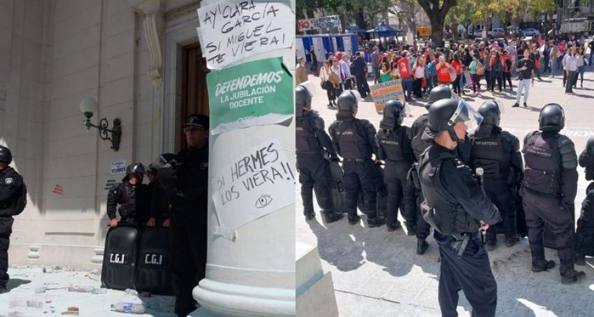 Tensión en la Legislatura: con siete policías heridos, habrá denuncias penales