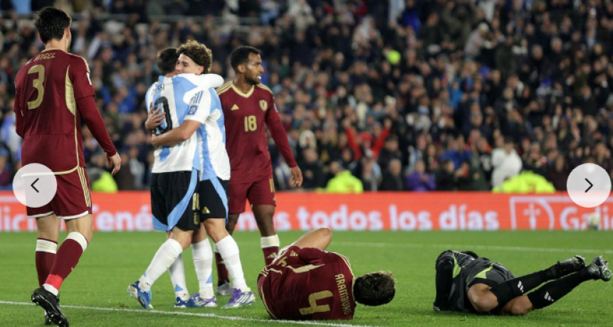 Messi dio un show en su despedida y Argentina gole&oacute; 3-0 a Venezuela