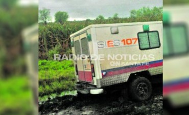 Falleci&oacute; tras empantanarse la ambulancia que lo trasladaba