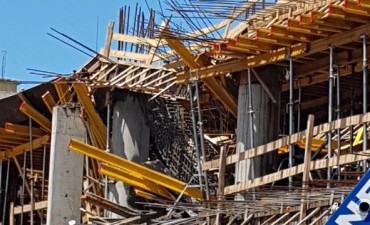 Tras el derrumbe, est&aacute; paralizada la obra de Tribunales 