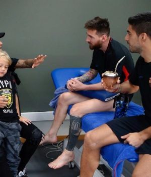 Neymar, Messi y Su&aacute;rez de nuevo juntos