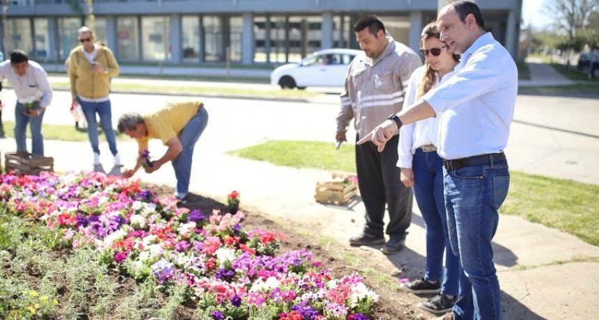 Colocaci&oacute;n de plantines en el Parque Federal