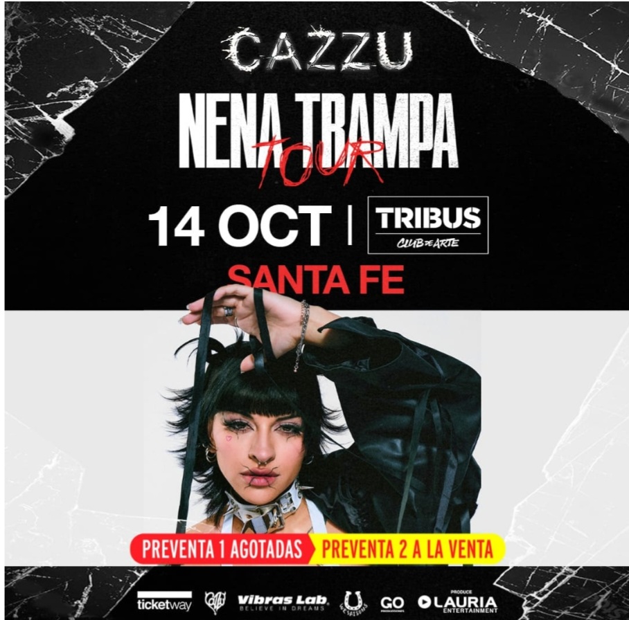 Despu&eacute;s de llenar el Luna Park con un show impactante, Cazzu llega a Santa Fe