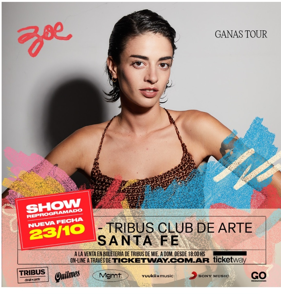 Zoe Gotusso: se adelanta la fecha de su show en Tribus 