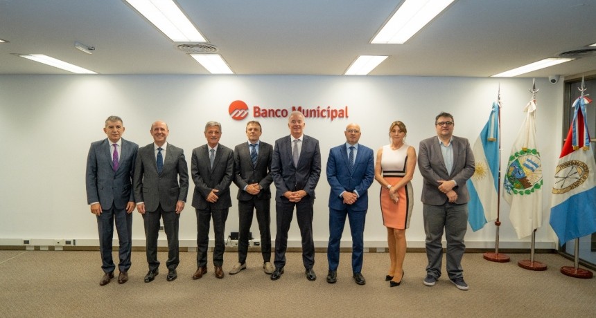 Encuentro entre los directorios del Nuevo Banco de Santa Fe y el Banco Municipal de Rosario