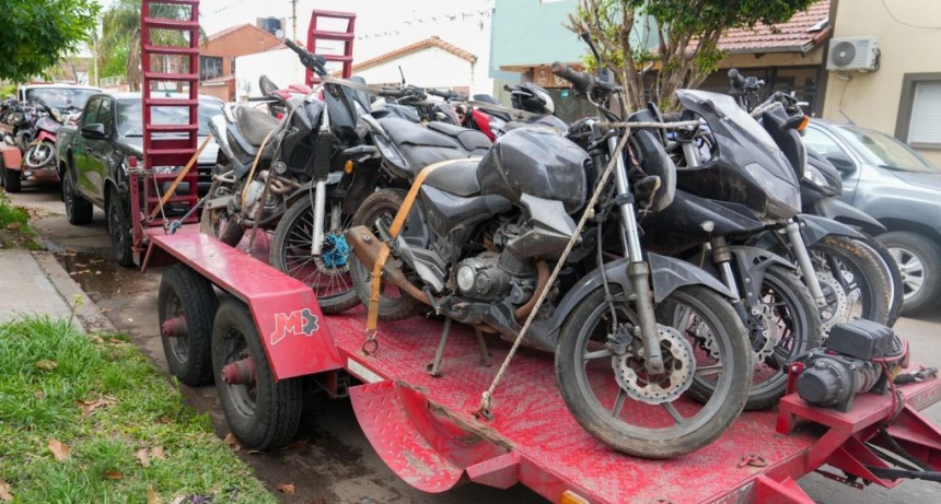 Retiraron 70 motos secuestradas en la Comisar&iacute;a 9&deg; de Santa Fe