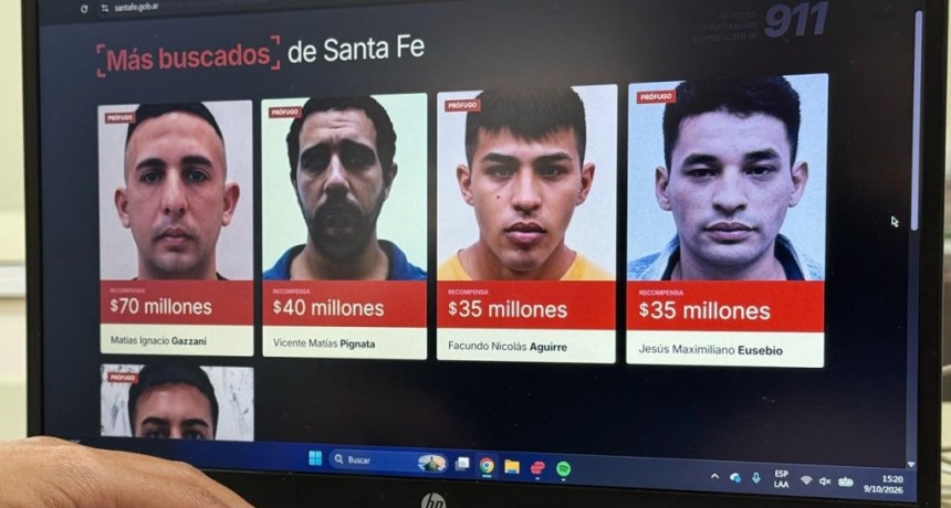 Santa Fe renov&oacute; la p&aacute;gina web de los pr&oacute;fugos m&aacute;s buscadas
