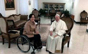 El papa Francisco recibi&oacute; a la vicepresidenta Michetti