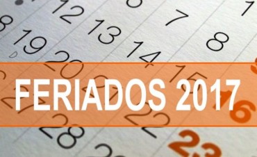 Los feriados del 2017