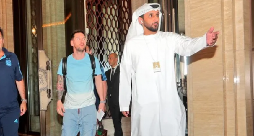 Lionel Messi se sum&oacute; a la concentraci&oacute;n de Argentina en Abu Dabi