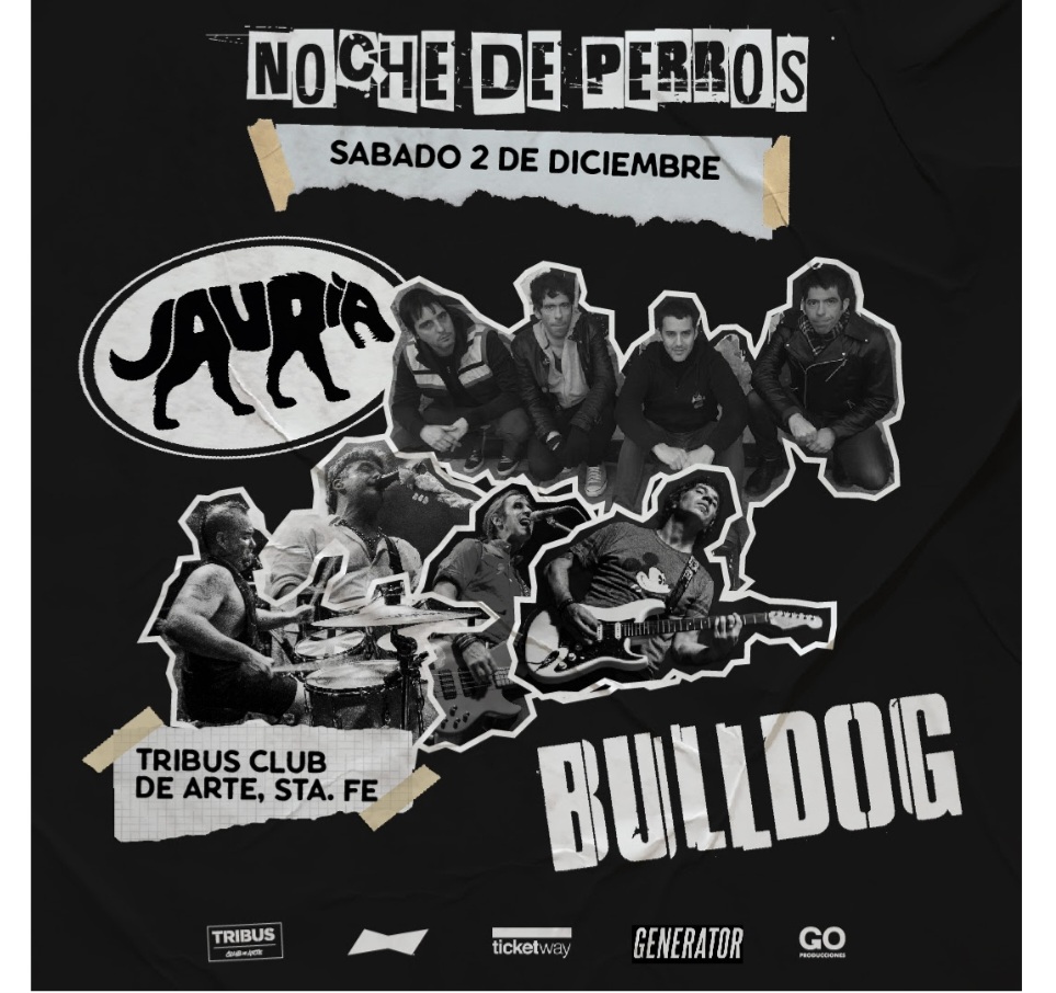 Noche de perros y punk rock en Tribus: Bulldog & Jauría, juntos