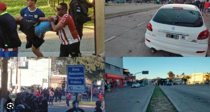 Los desmanes tras el partido de Unión dejaron dos niños lesionados y siete policías heridos