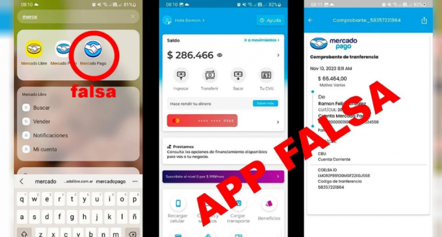 Alertan sobre una app falsa de Mercado Pago para estafar a comerciantes