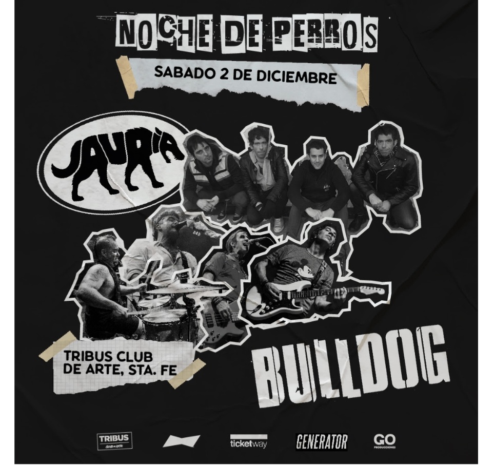 Noche de perros y punk rock en Tribus: Bulldog & Jaur&iacute;a, juntos