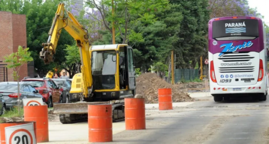 Terminal de &Oacute;mnibus: la obra tiene un avance del 70% de la calle interna