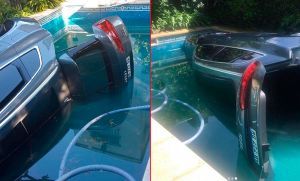 Accidente de country: cheta se zambull&oacute; en la pileta con su camioneta importada