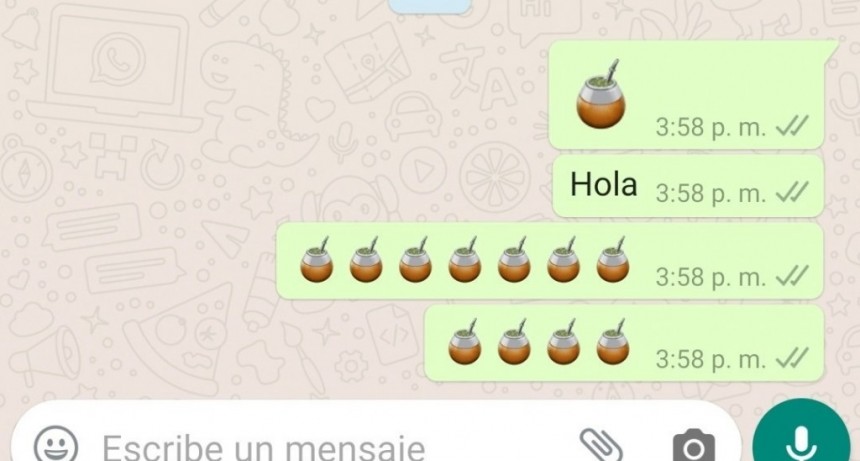 Lleg&oacute; el emoji del mate a Whatsapp